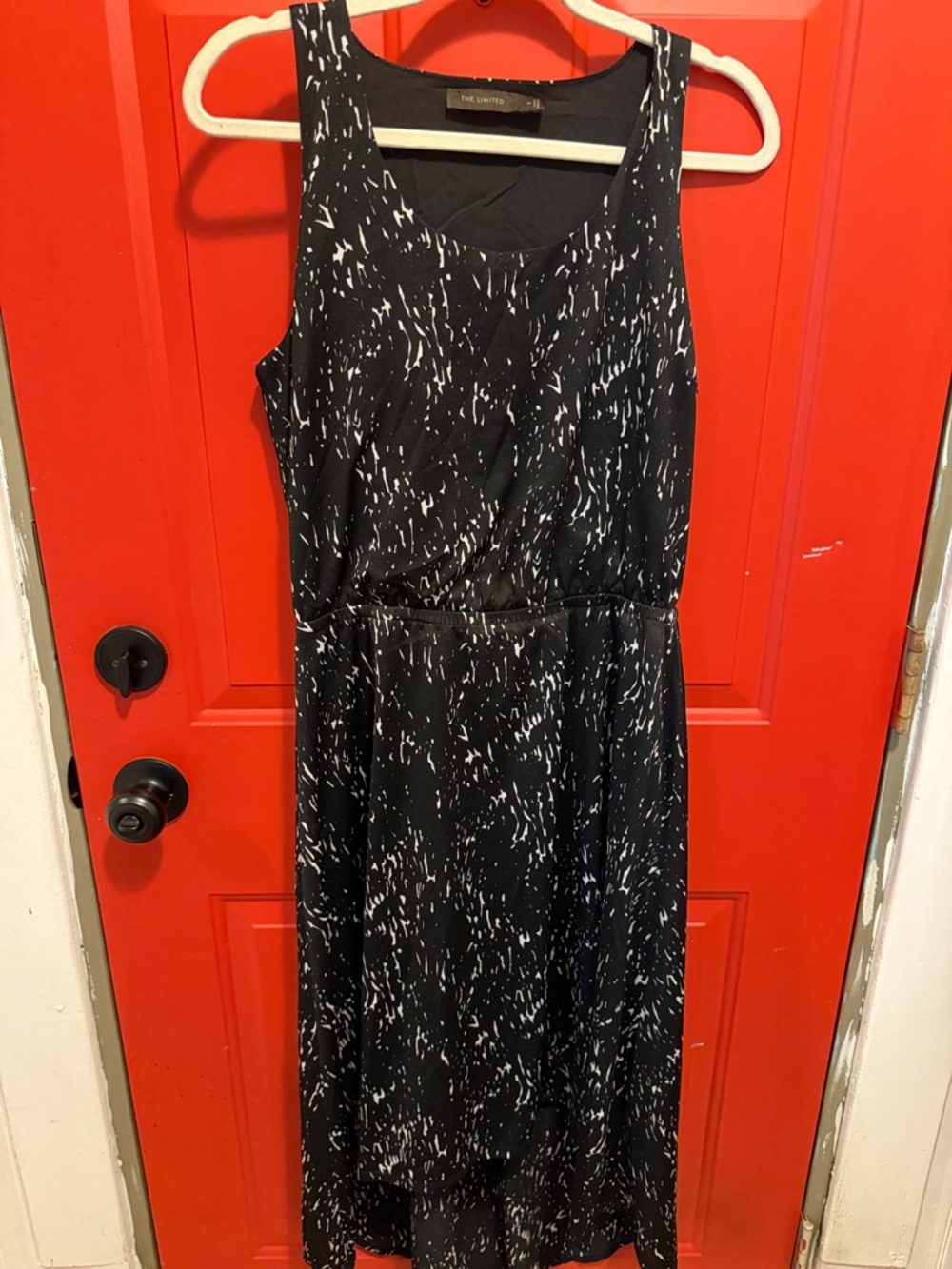 The Limited Black Dress with White Speckle Trim